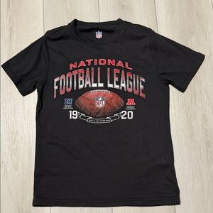 NFL Kid’s Black Red Graphic Football Tee -National Football League size 11/12
